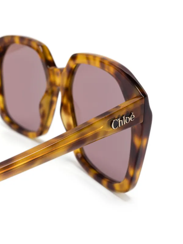 Chloé Eyewear Salome Sunglasses | Brown | FARFETCH display picture 3