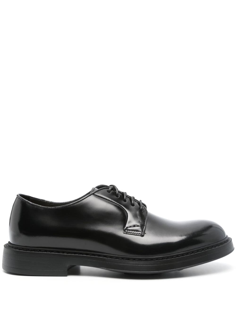 Doucal's leather derby shoes Black