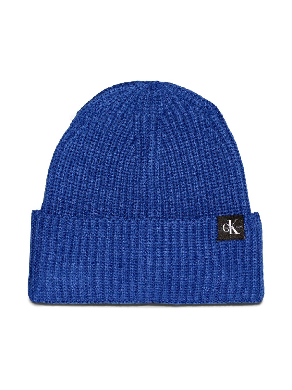 Calvin Klein Kids ribbed beanie hat - Blue