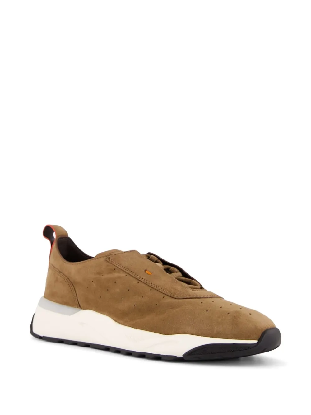 Santoni leather sneakers Brown