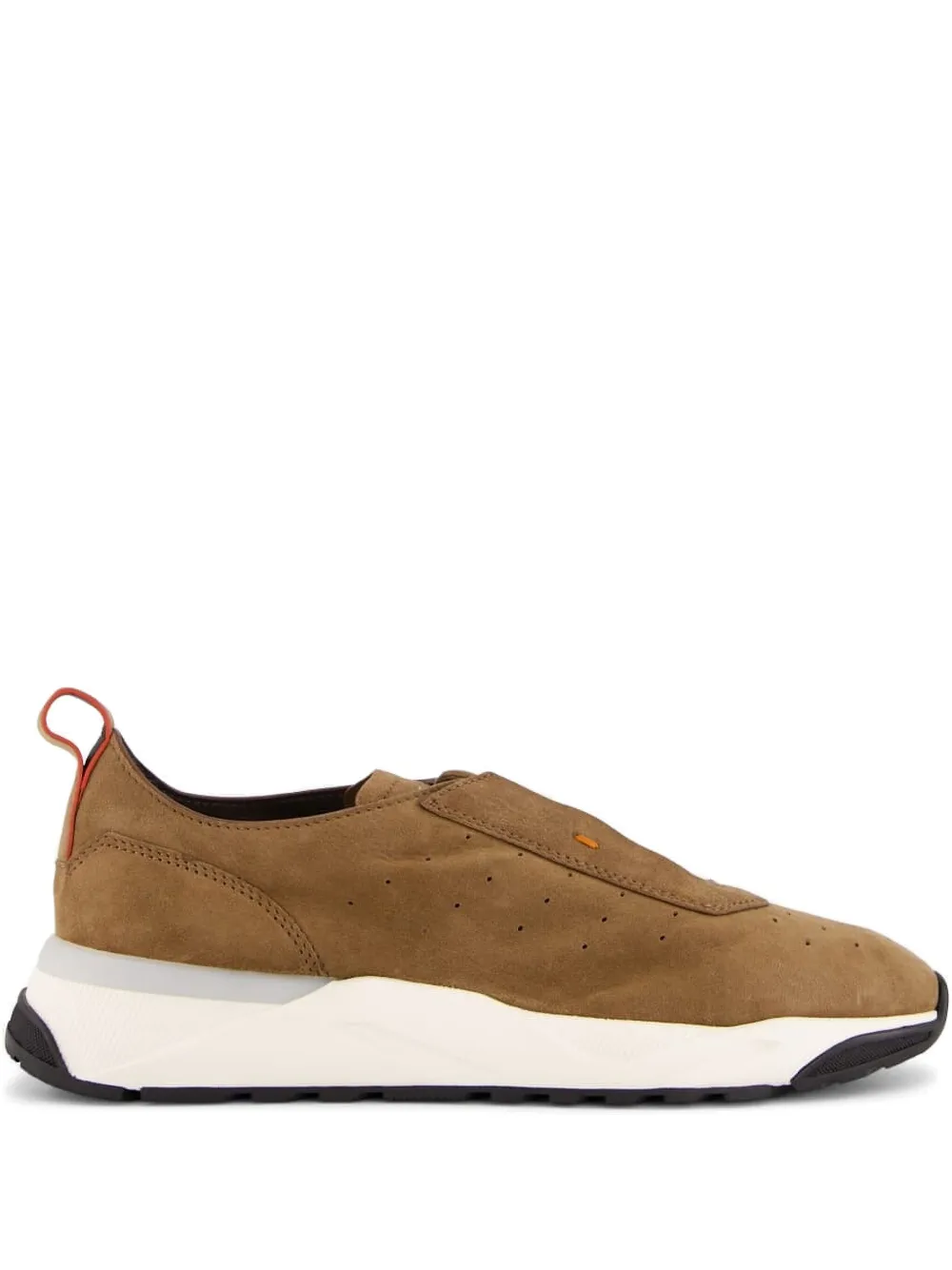 Santoni leather sneakers Brown