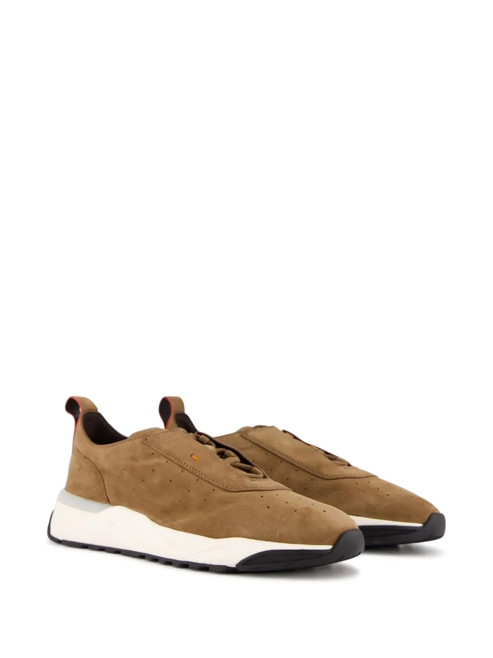 Santoni leather sneakers Brown