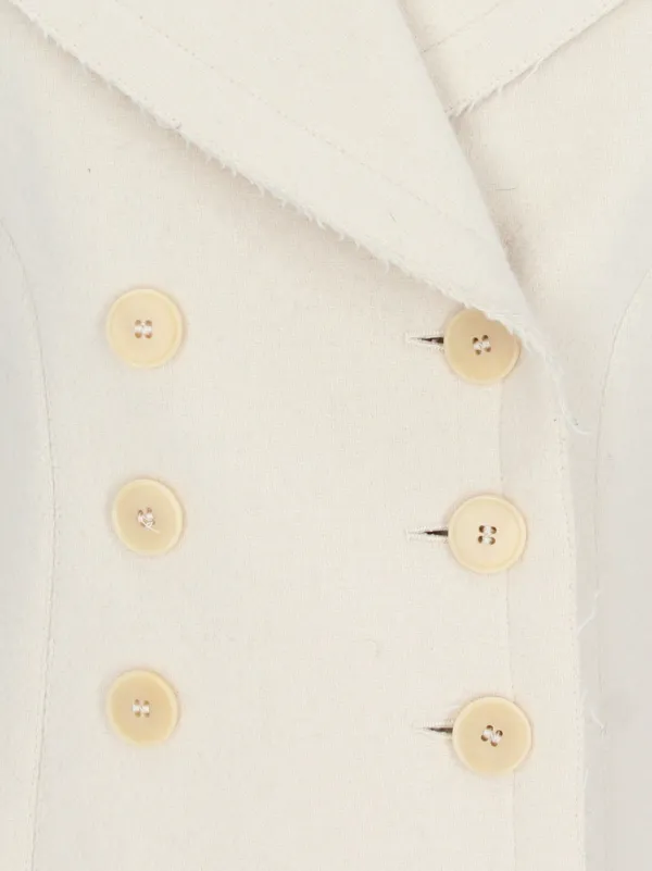 Alaïa Pre-Owned 2000s double-breasted Coat | White | FARFETCH
