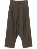 Rundholz drop-crotch trousers - Brown