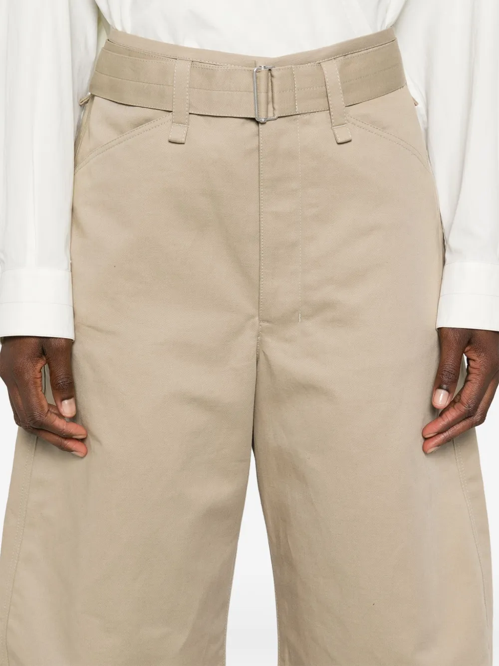 LEMAIRE Broek met toelopende pijpen Beige