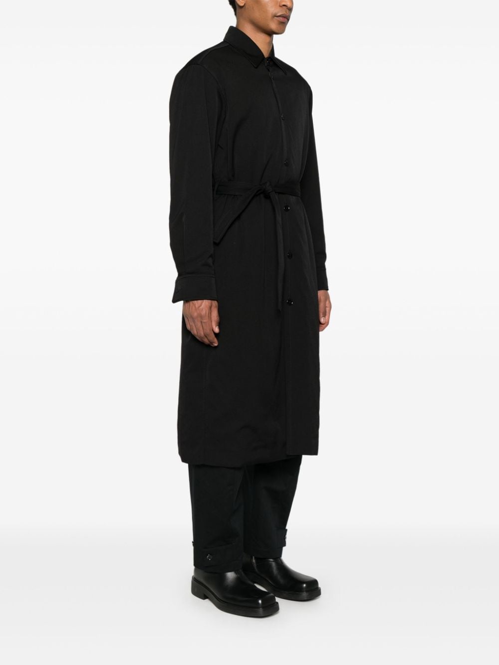 Shop Lemaire Dress Coat In Black