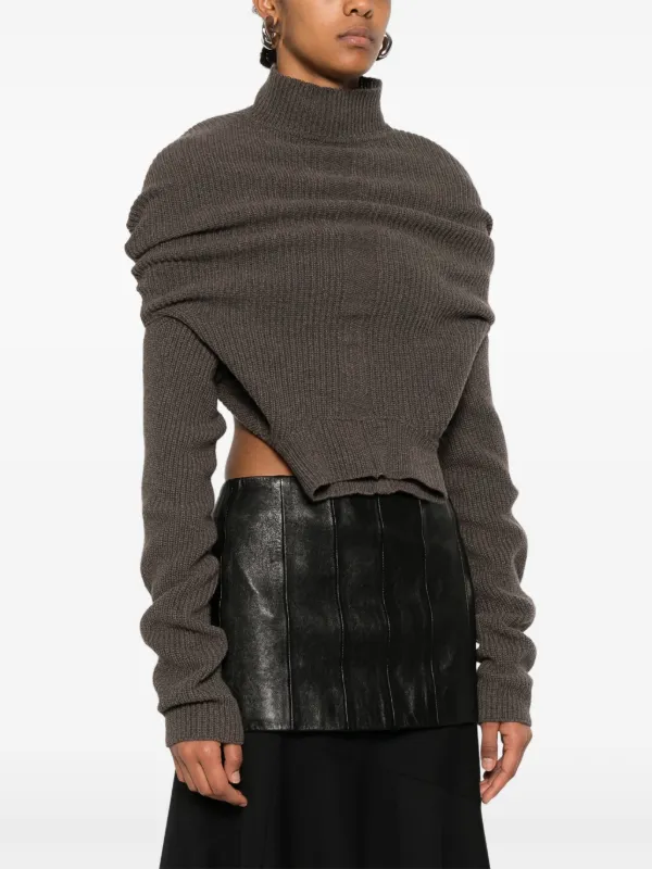 Rick Owens Headon DBL Lupetto Sweater | Brown | FARFETCH