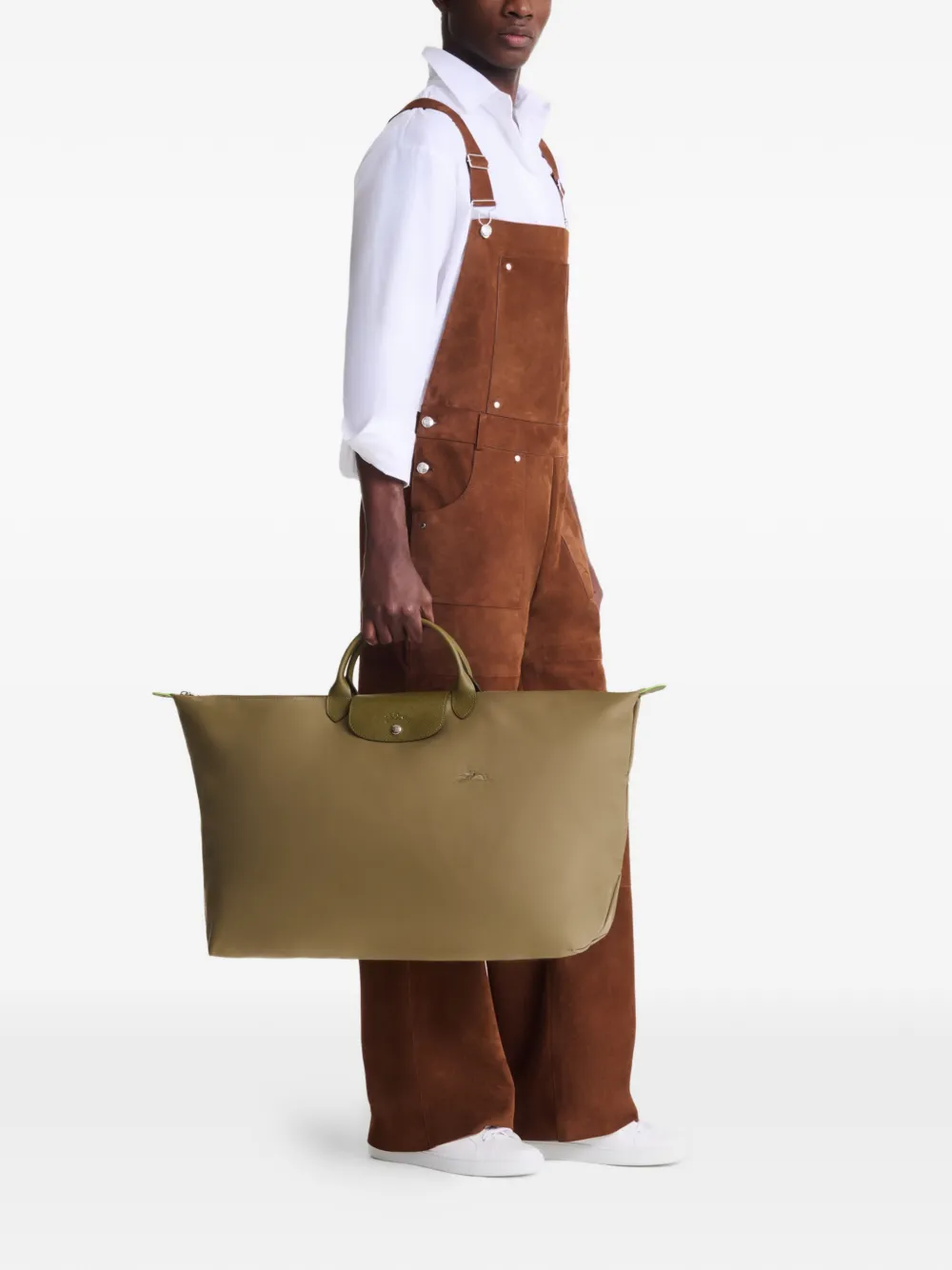  Longchamp Extra Large Le Pliage Travel Bag - Green 