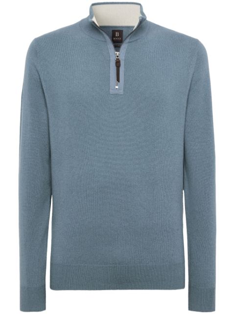 Boggi Milano cashmere half-zip jumper Men