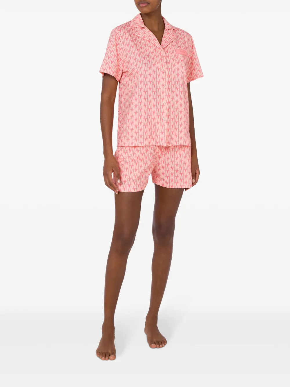 Moschino Pyjama met monogramprint Roze
