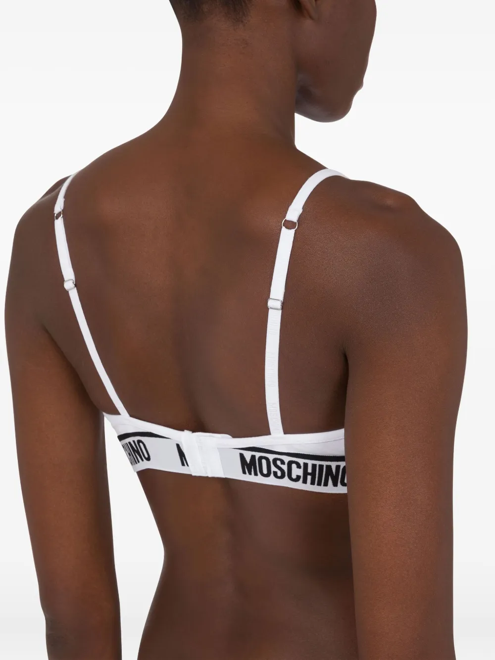 Shop Moschino Logo-tape Bra