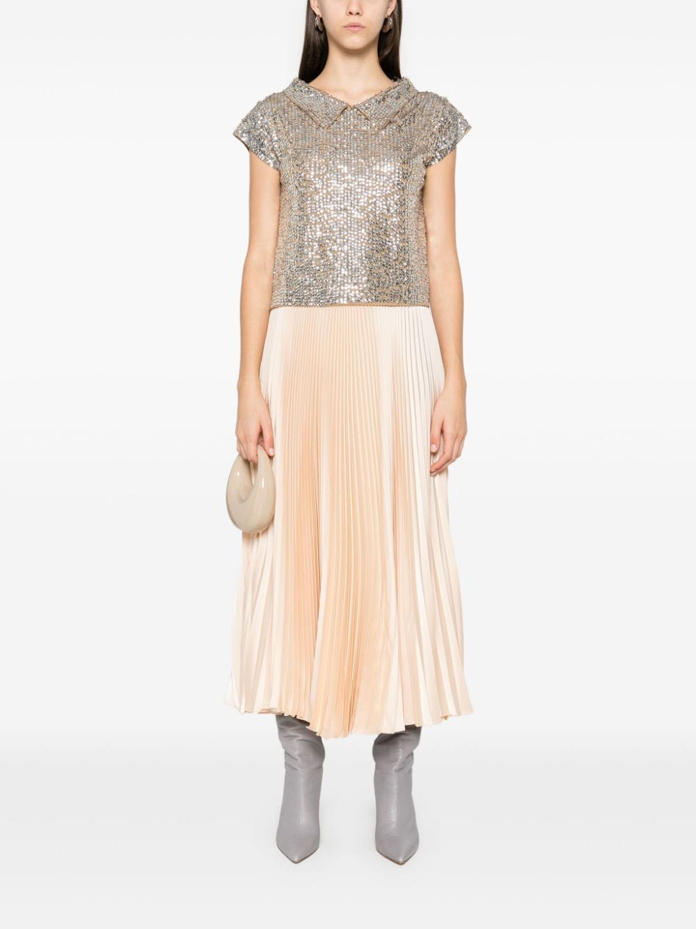 Shop N°21 Sequinned Top In Neutrals