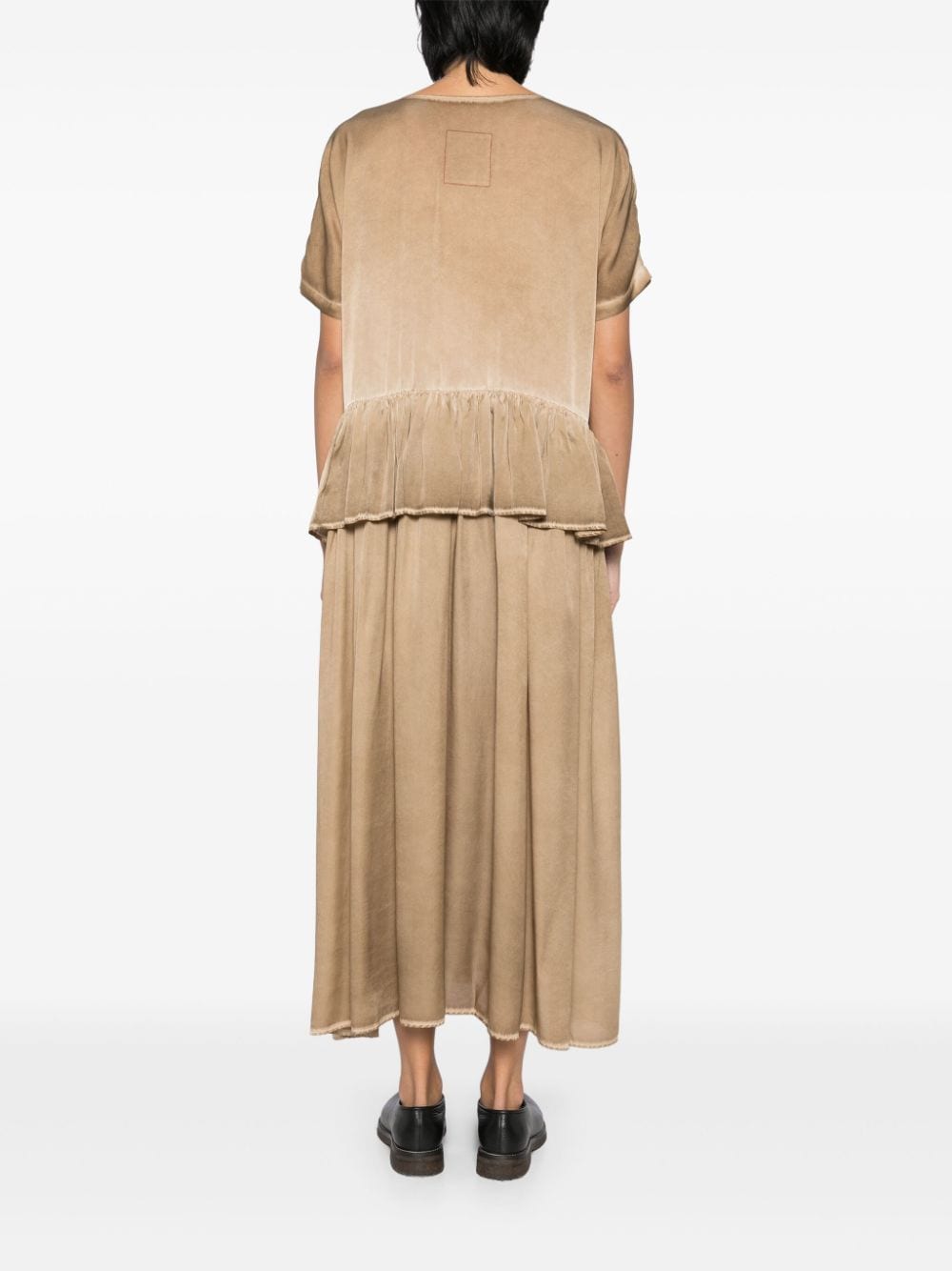 Shop Uma Wang Abril Dress In Brown