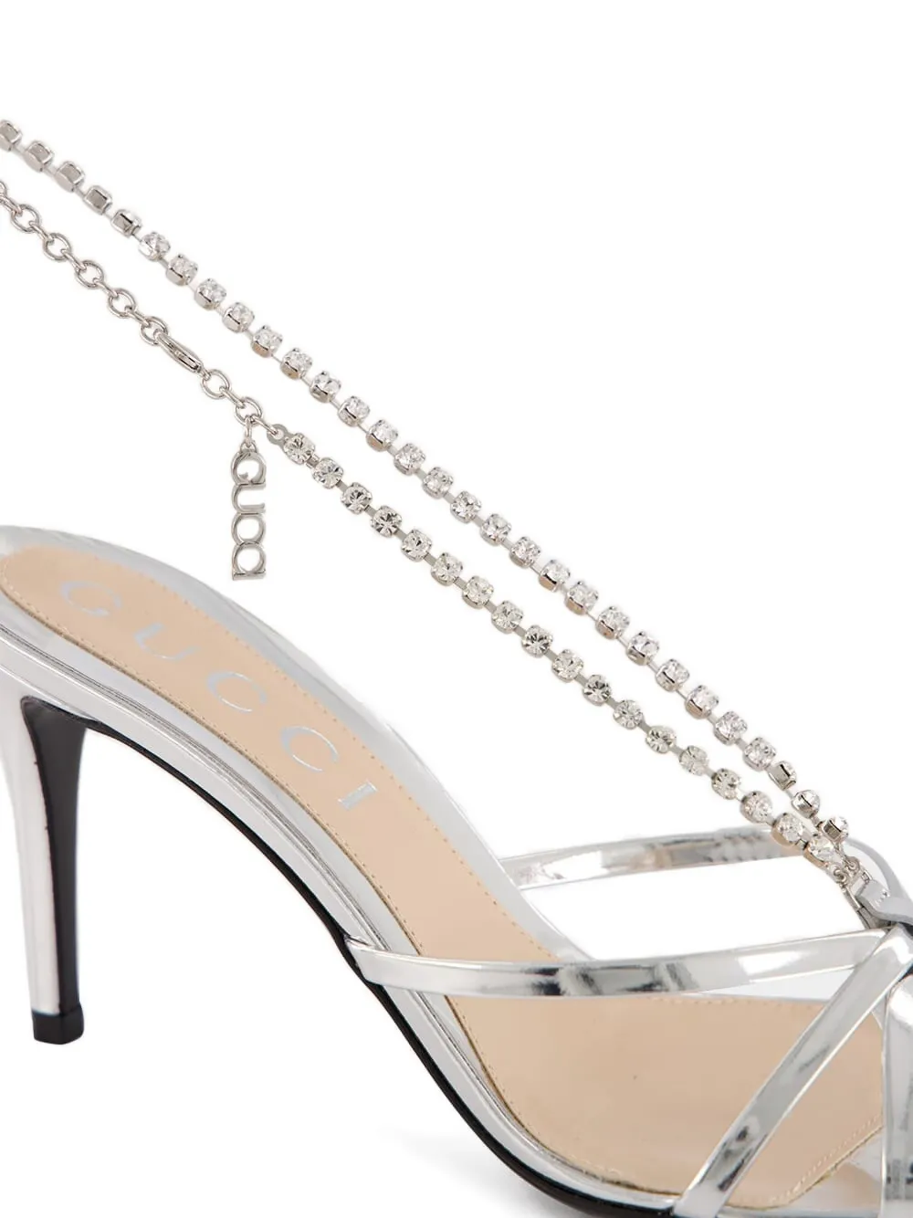 Gucci Sandalen verfraaid met kristallen Grijs