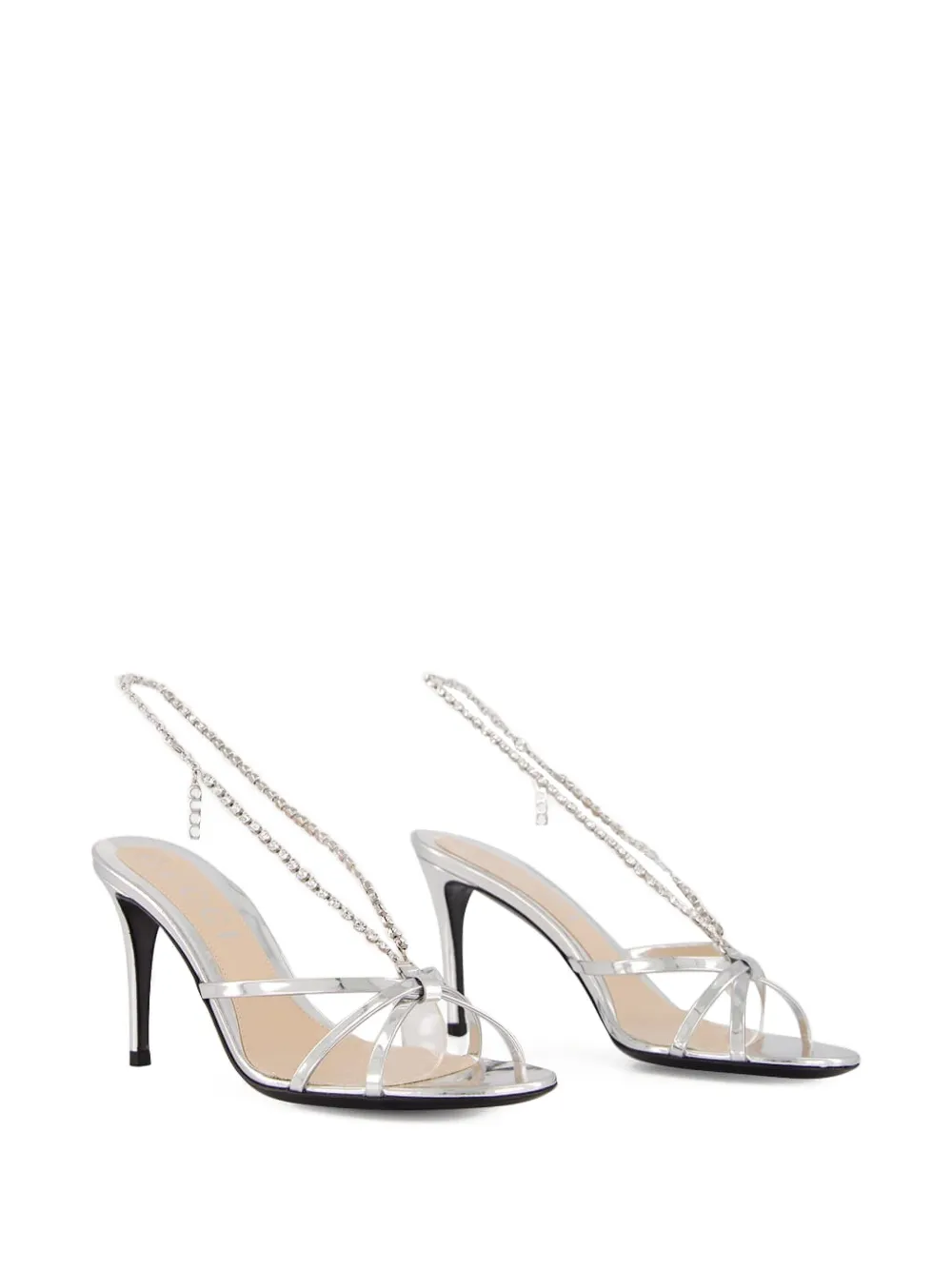 Gucci Sandalen verfraaid met kristallen Grijs