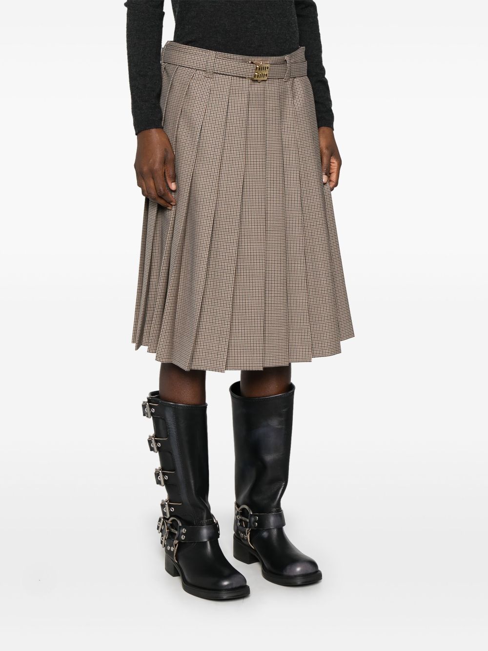 Miu Miu Prince of Wales-check midi skirt Women