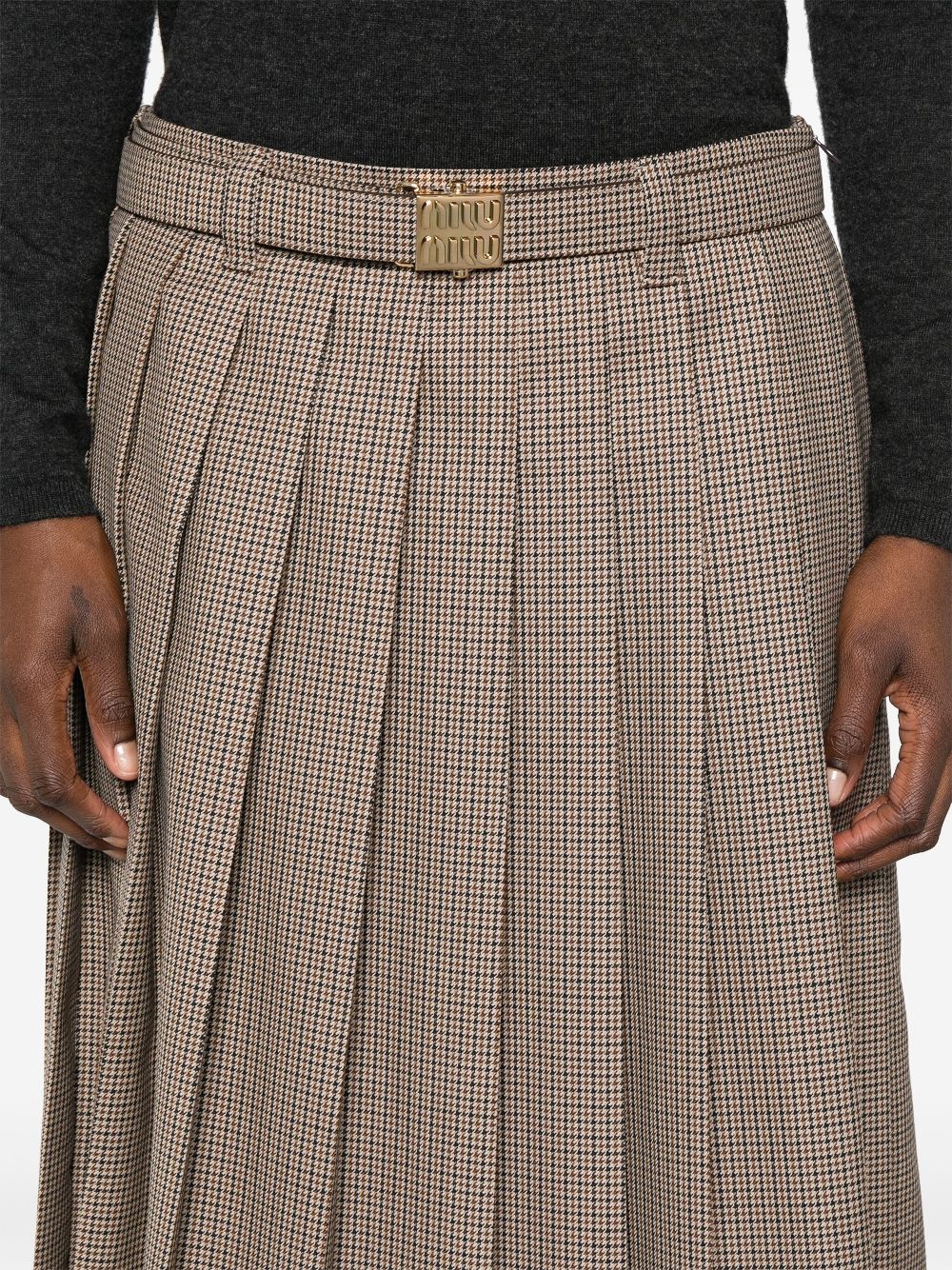 Miu Miu Prince of Wales-check midi skirt Women