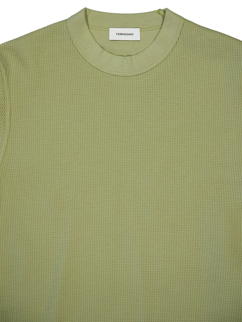 Ferragamo T-shirt met logoplakkaat Groen