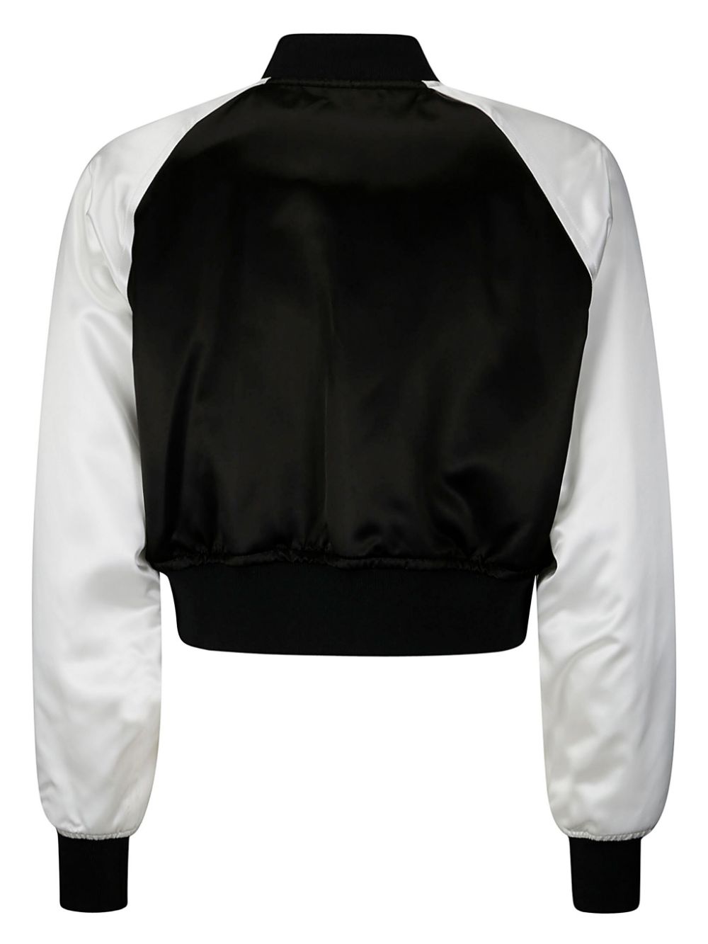 Comme Des Garçons Girl bow-detailing satin bomber jacket - Black