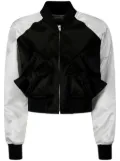 Comme Des Garçons Girl bow-detailing satin bomber jacket - Black