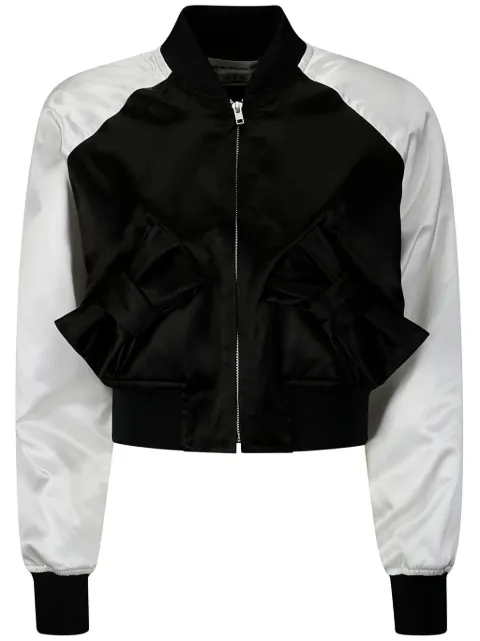 Comme Des Garçons Girl bow-detailing satin bomber jacket