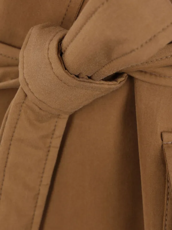LoroPiana 2way フーデットコート シルク ベージュ 36 イタリア