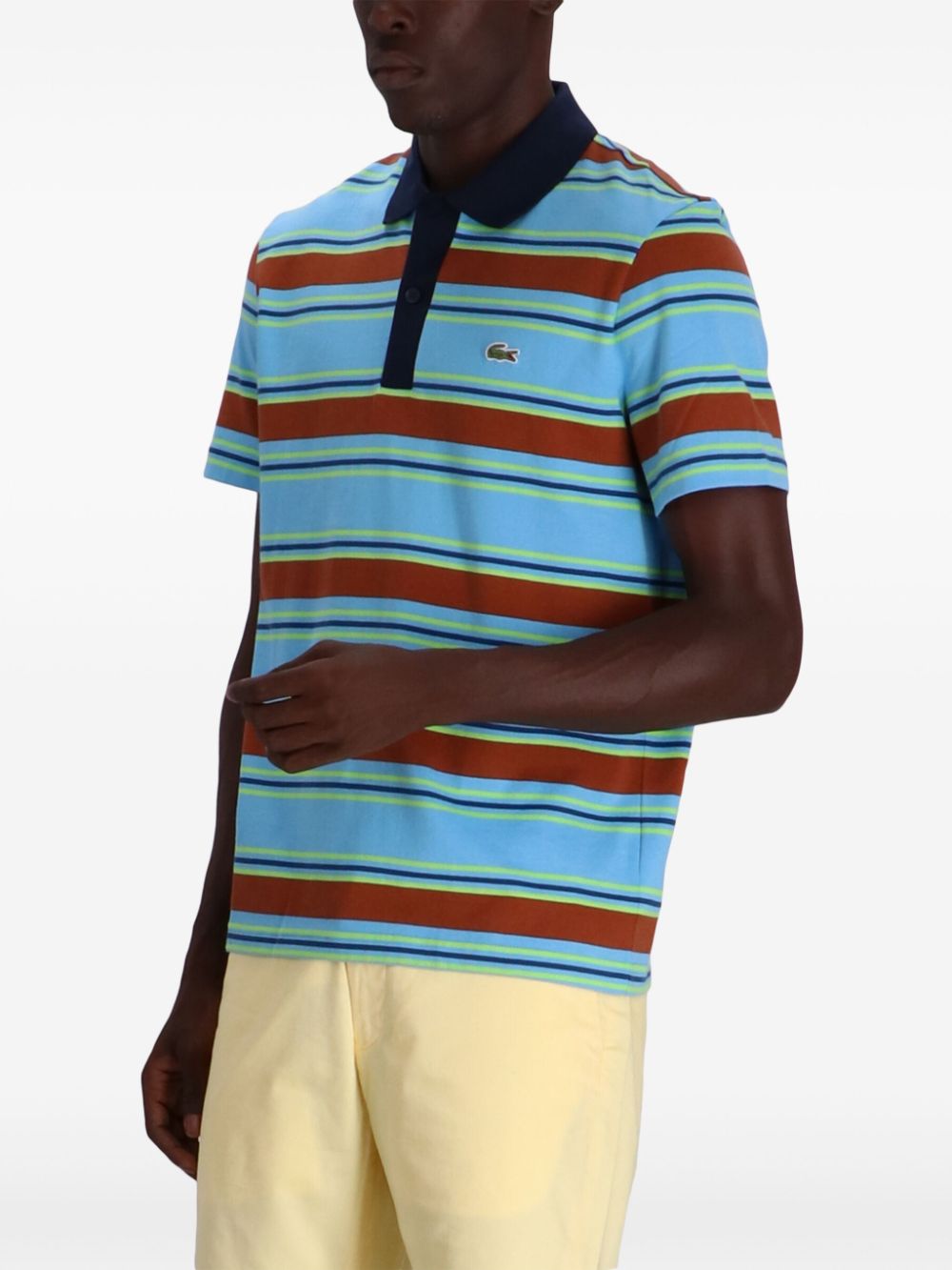 Lacoste striped cotton polo shirt Men