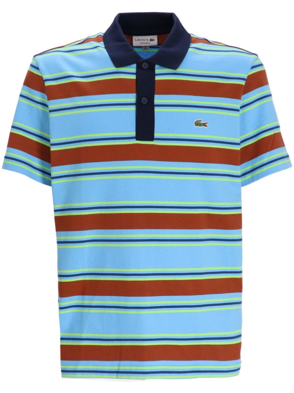 Lacoste striped cotton polo shirt - Blue