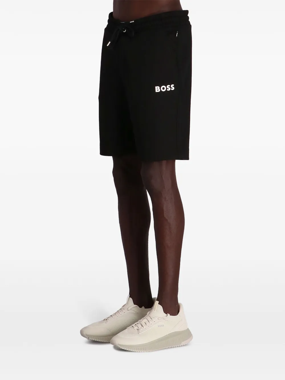 BOSS Trainingsshorts met logoprint Zwart