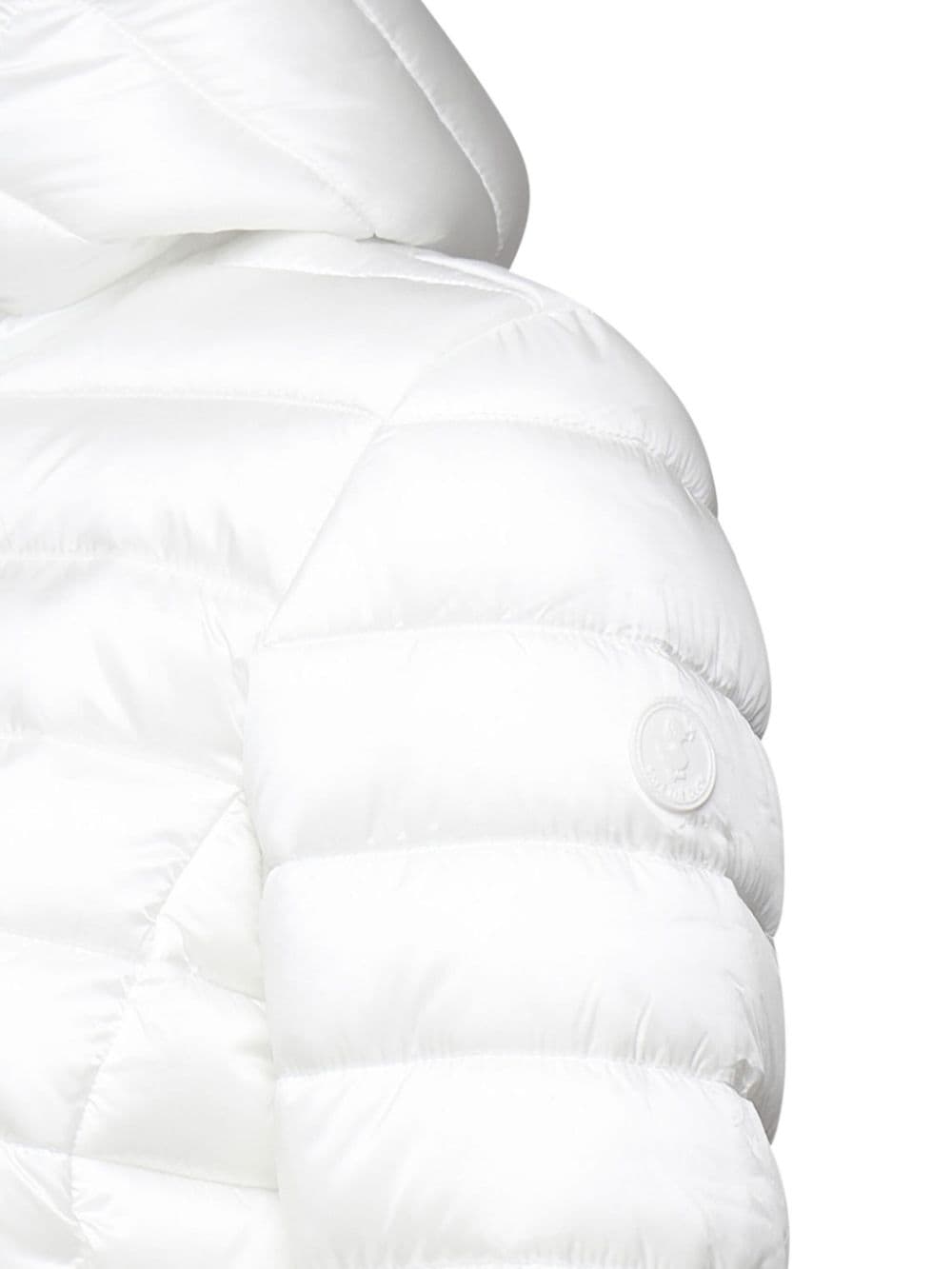 Shop Save The Duck Logo-patch Padded Jacket In White