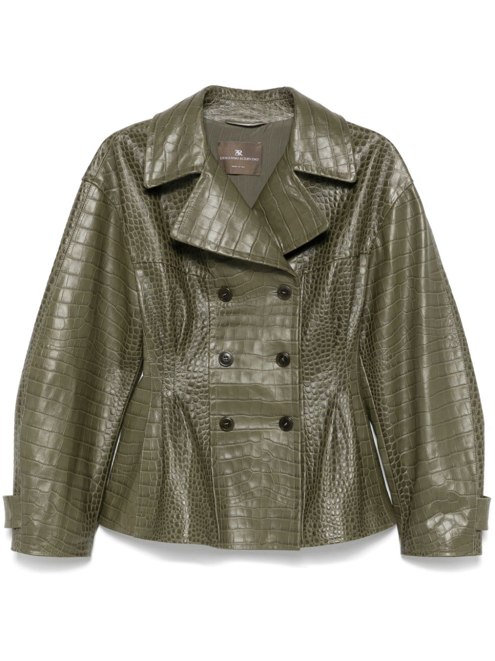 crocodile-embossed jacket