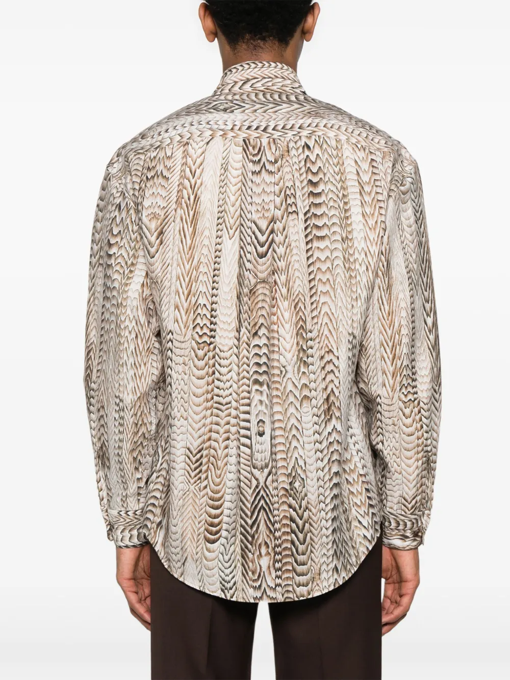 LEMAIRE Shirt met print Beige