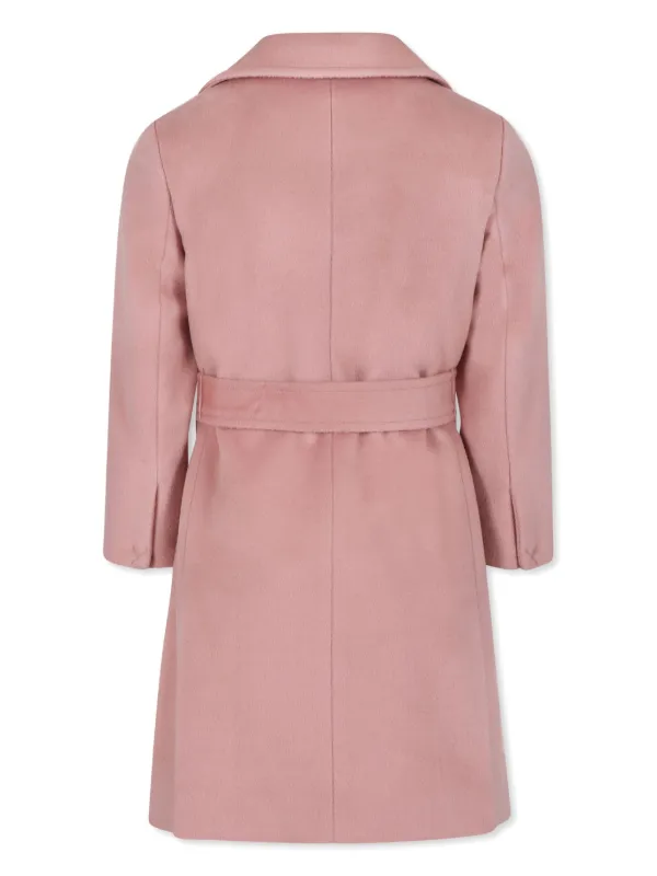 MAX&Co. Kids Belted Wool Coat | Pink | FARFETCH AO