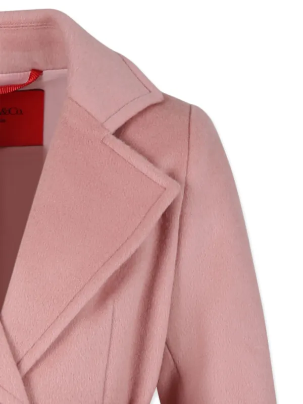 Kids Belted Wool Coat Pink FARFETCH IN