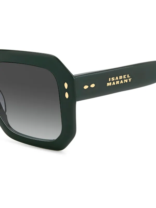 Isabel shops Marant square green sunglasses