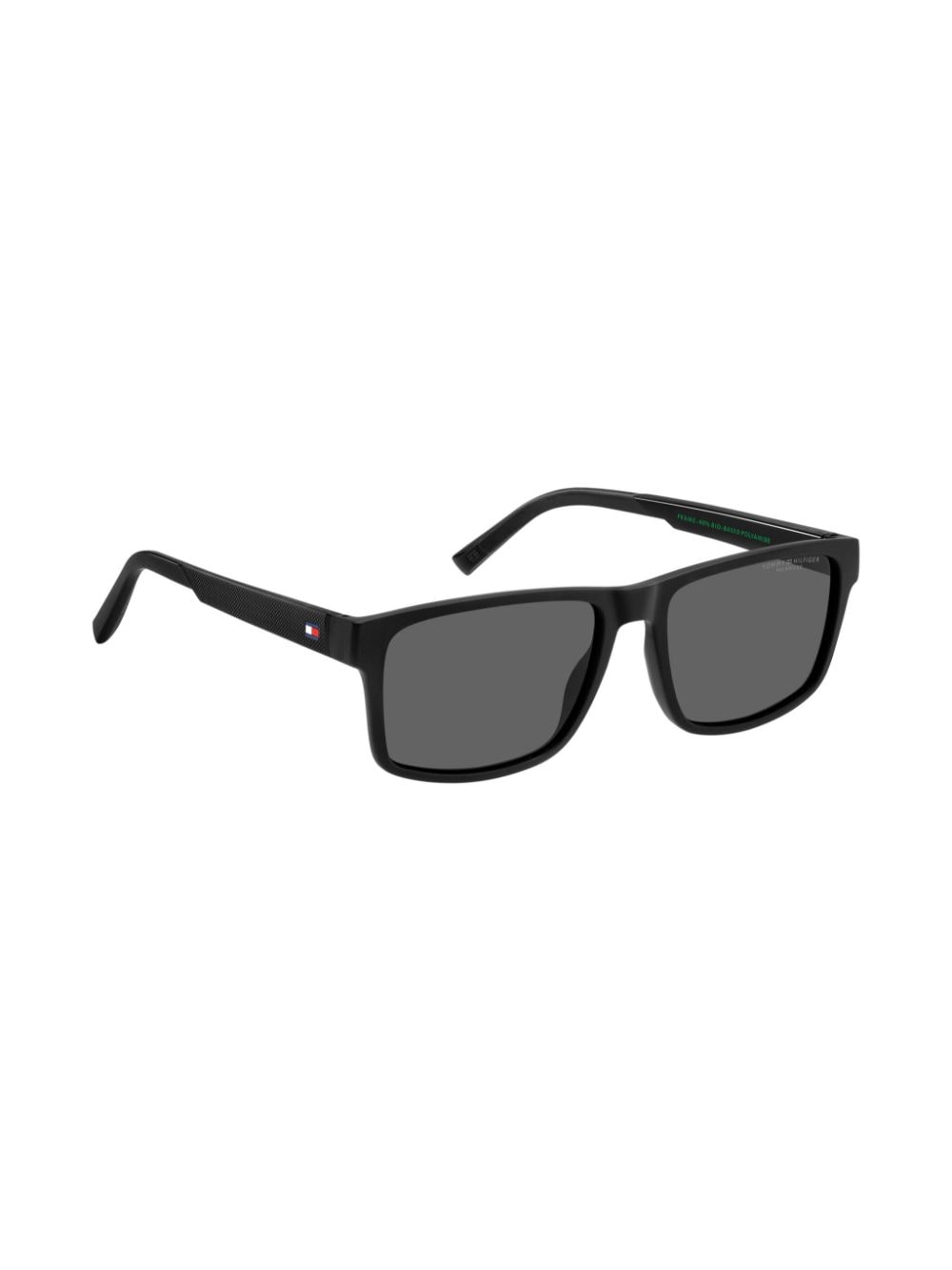 Shop Tommy Hilfiger Rectangle-frame Sunglasses In 黑色