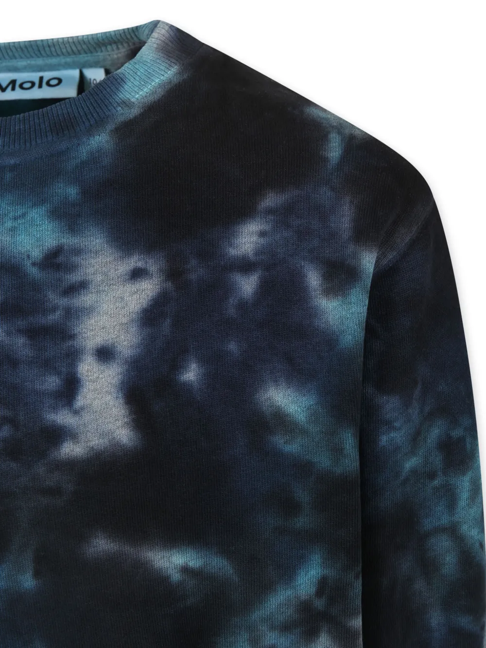 Molo Sweater met tie-dye print van biologisch katoen Blauw