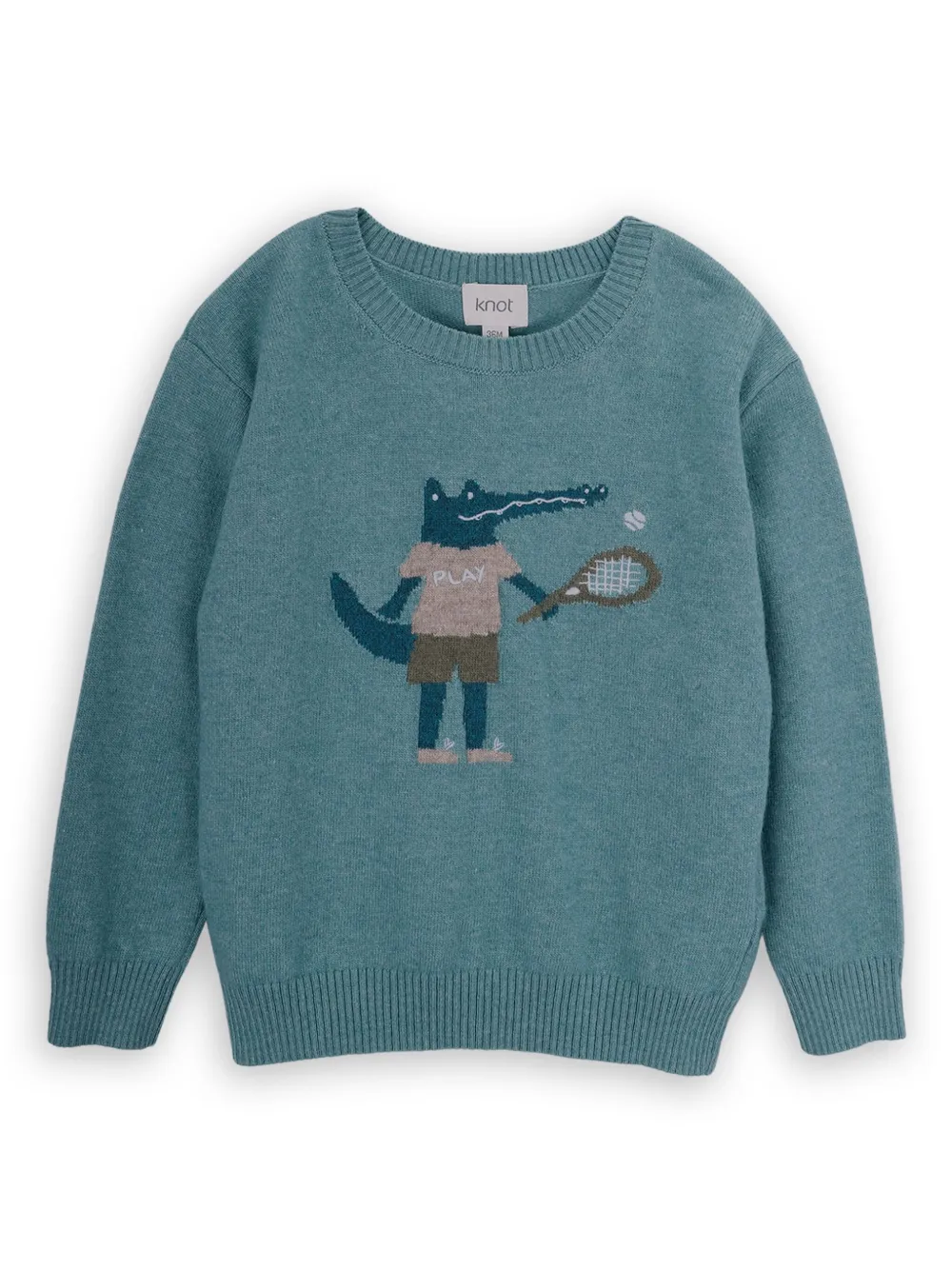 Knot Crocodile sweater | Blue | Image 1