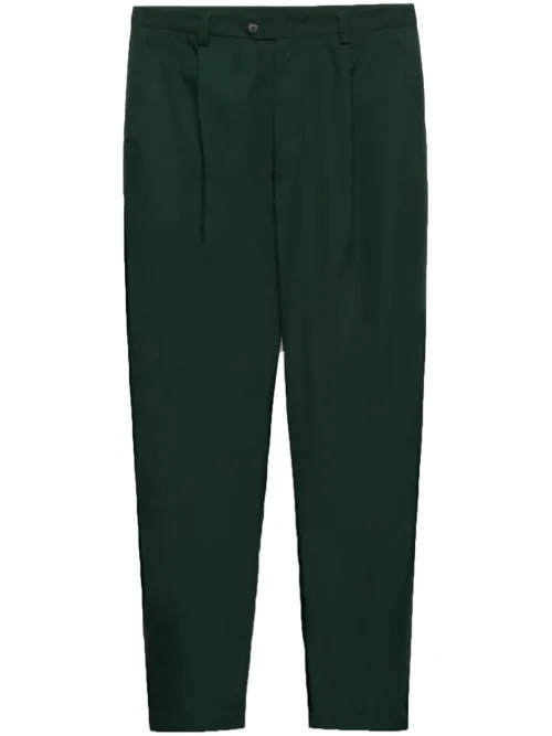Pantalon en popeline à taille élastiquée - Prada - Modalova