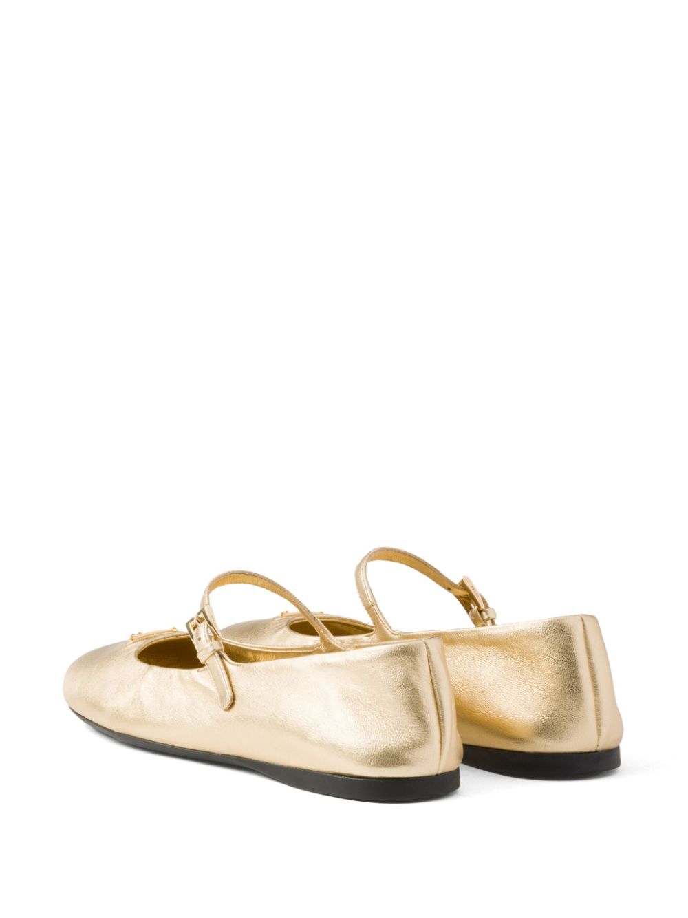 Prada Leren ballerina's Goud