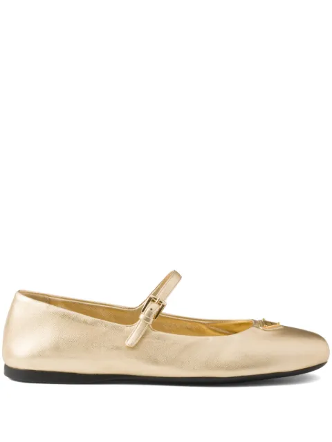 Prada leather ballerina shoes