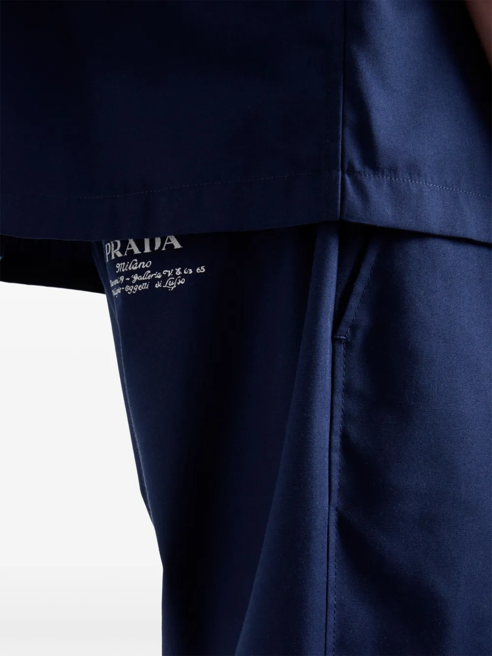 Prada Popeline broek Blauw