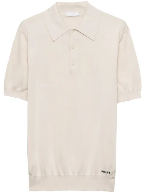 Prada silk polo shirt