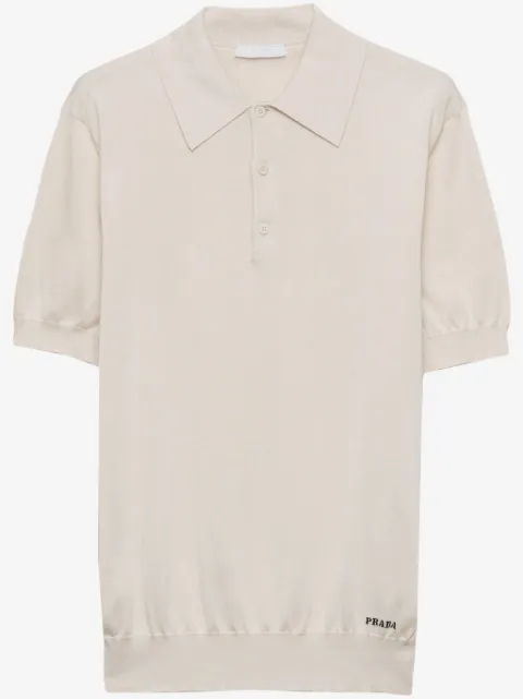 Prada silk polo shirt