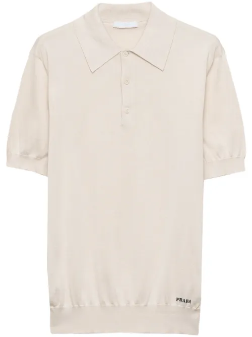 Prada polo en soie - Tons neutres - Prada - Modalova
