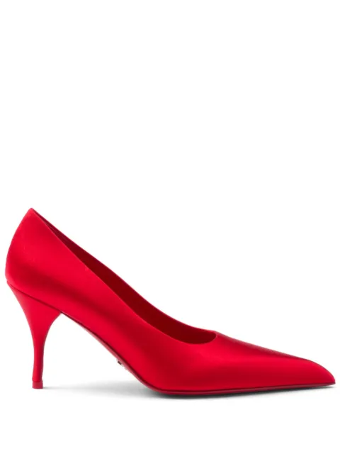 Prada 85mm satin pumps