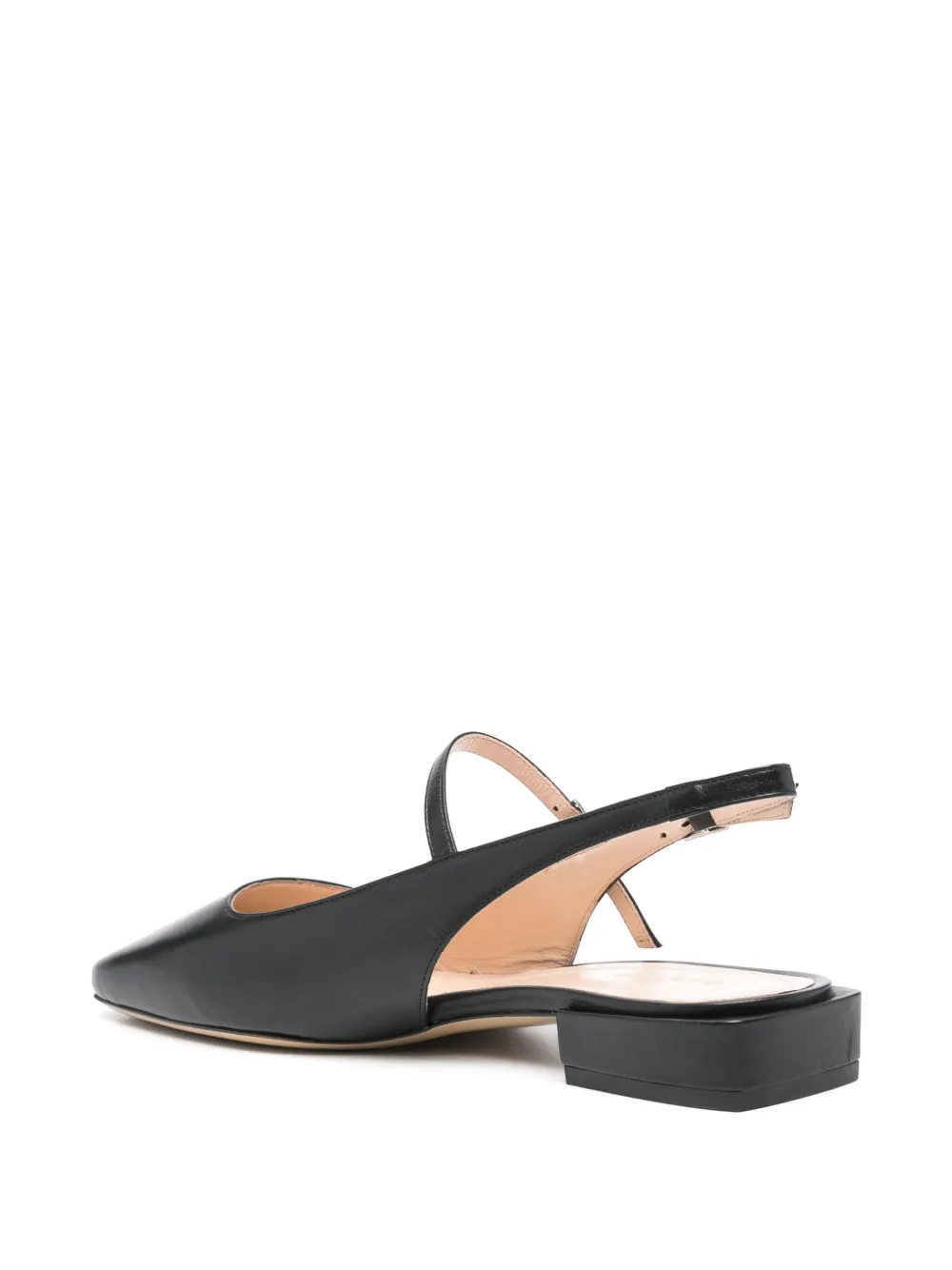 P.A.R.O.S.H. Leren slingback ballerina's Zwart