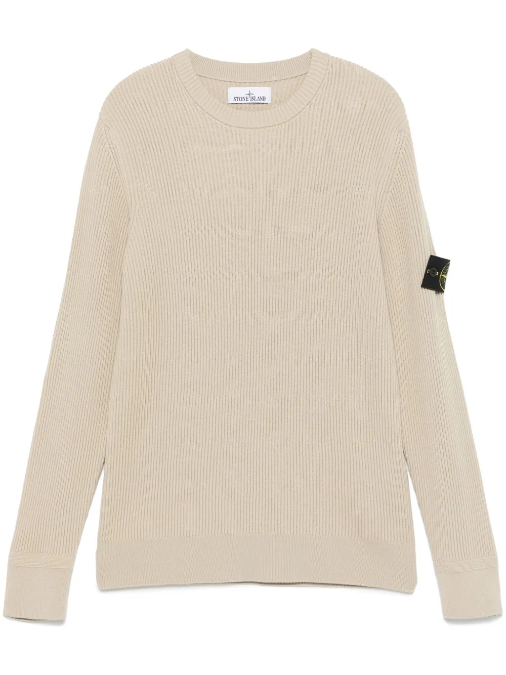 Stone Island Trui met Compass-logopatch Beige