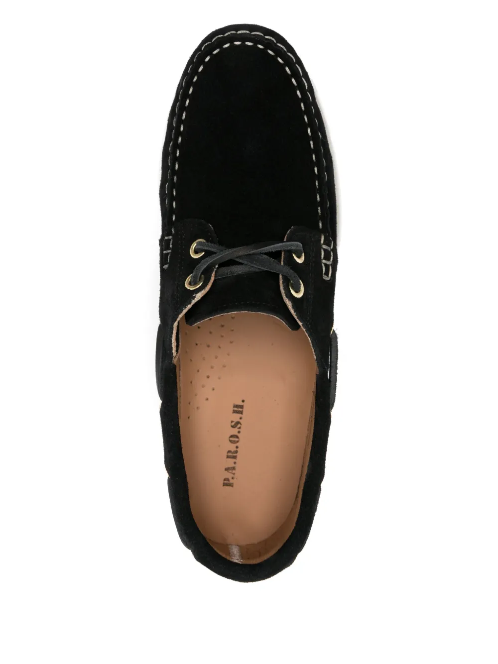 P.A.R.O.S.H. suede boat shoes Black