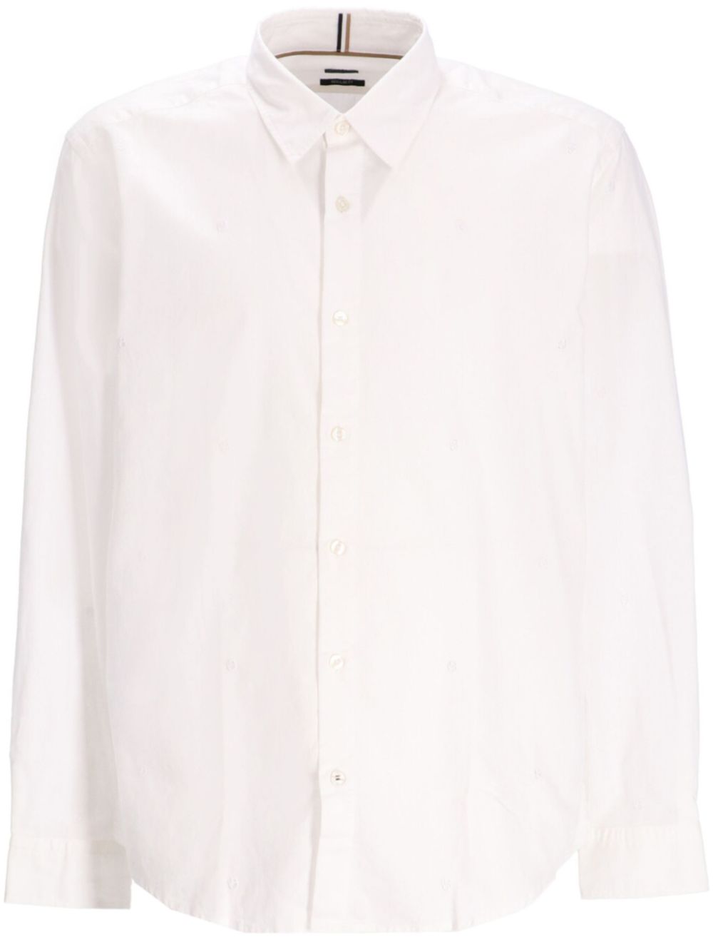 Shop Hugo Boss Poplin Shirt In White